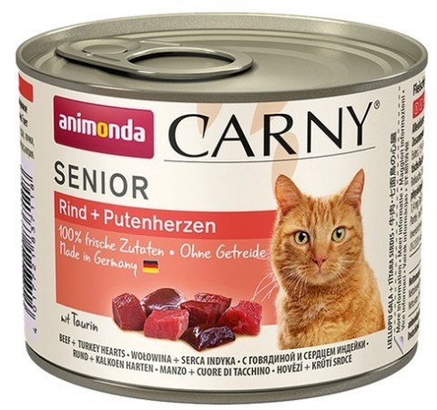 Animonda Carny Senior Wołowina + Serca Indyka puszka 200g Animonda Carny Senior Wołowina + Serca Indyka puszka 200g