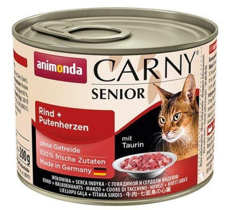 Animonda Carny Senior Wołowina + Serca Indyka puszka 200g Animonda Carny Senior Wołowina + Serca Indyka puszka 200g