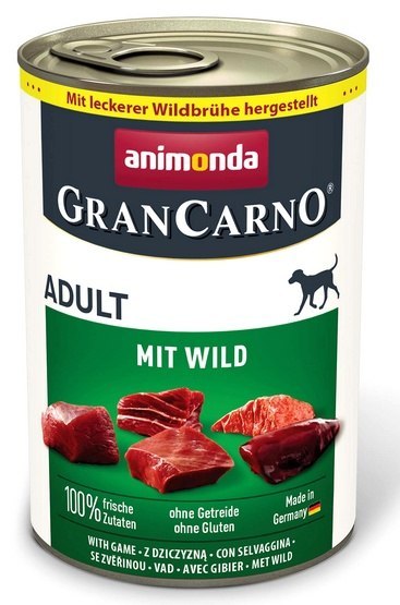Animonda GranCarno Original Adult Wild Dziczyzna puszka 400g Animonda GranCarno Original Adult Wild Dziczyzna puszka 400g