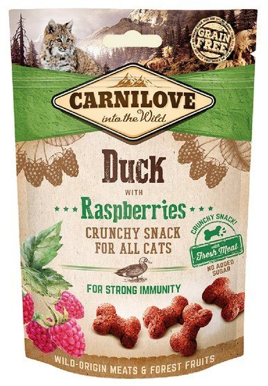 Carnilove Cat Snack Fresh Crunchy Duck+Raspberries 50g Carnilove Cat Snack Fresh Crunchy Duck+Raspberries 50g