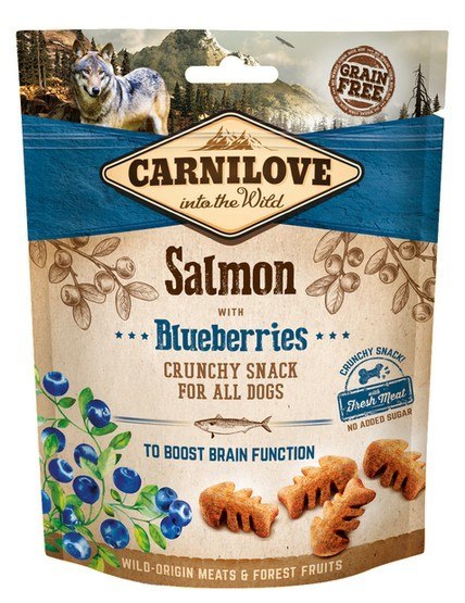 Carnilove Dog Snack Fresh Crunchy Salmon+Blueberries 200g Carnilove Dog Snack Fresh Crunchy Salmon+Blueberries 200g