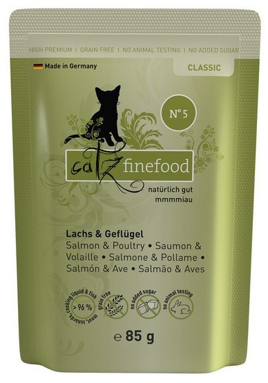 Catz Finefood Classic N.05 Łosoś i drób saszetka 85g Catz Finefood Classic N.05 Łosoś i drób saszetka 85g