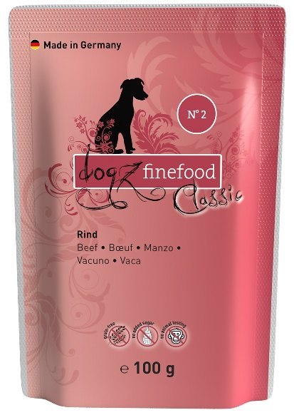 Dogz Finefood Classic N.02 Wołowina saszetka 100g Dogz Finefood Classic N.02 Wołowina saszetka 100g