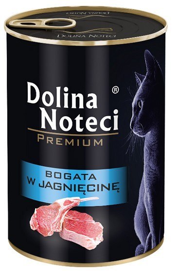 Dolina Noteci Premium Kot Bogata w jagnięcinę puszka 400g Dolina Noteci Premium Kot Bogata w jagnięcinę puszka 400g