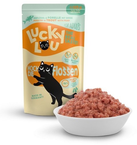 Lucky Lou Lifestage Adult Drób i pstrąg saszetka 125g Lucky Lou Lifestage Adult Drób i pstrąg saszetka 125g