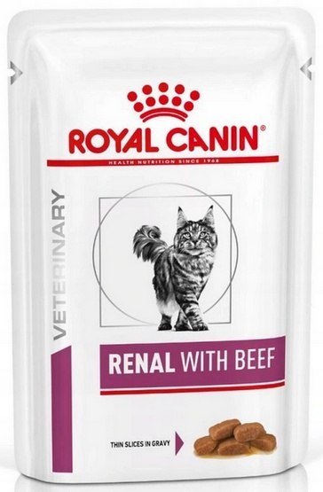 Royal Canin Veterinary Diet Feline Renal Wołowina saszetka 85g Royal Canin Veterinary Diet Feline Renal Wołowina saszetka 85g