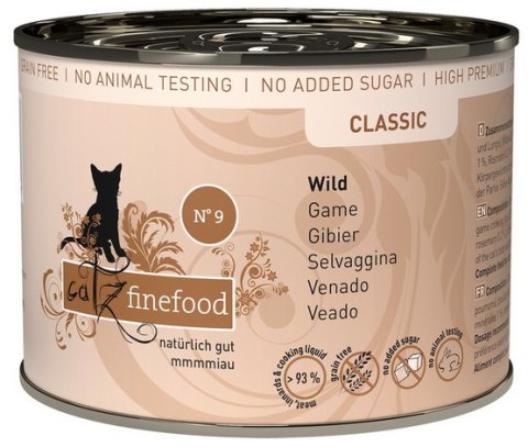 Catz Finefood Classic N.09 Dziczyzna puszka 200g Catz Finefood Classic N.09 Dziczyzna puszka 200g
