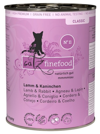 Catz Finefood Classic N.11 Jagnięcina i Królik puszka 400g Catz Finefood Classic N.11 Jagnięcina i Królik puszka 400g