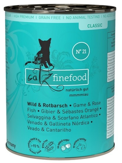 Catz Finefood Classic N.21 Dziczyzna i Karmazyn puszka 400g [termin ważności: 07.06.2025]