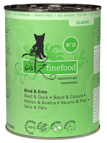 Catz Finefood Classic N.23 Wołowina i Kaczka puszka 400g Catz Finefood Classic N.23 Wołowina i Kaczka puszka 400g