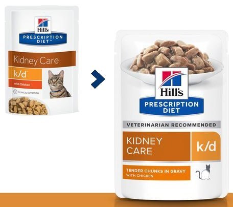Hill's Prescription Diet k/d Feline Kurczak saszetka 85g Hill's Prescription Diet k/d Feline Kurczak saszetka 85g