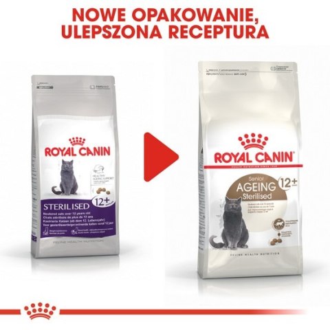 Royal Canin Ageing +12 Sterilised karma sucha dla kotów dojrzałych, sterylizowanych 4kg Royal Canin Ageing +12 Sterilised karma sucha dla kotów dojrzałych, sterylizowanych 4kg