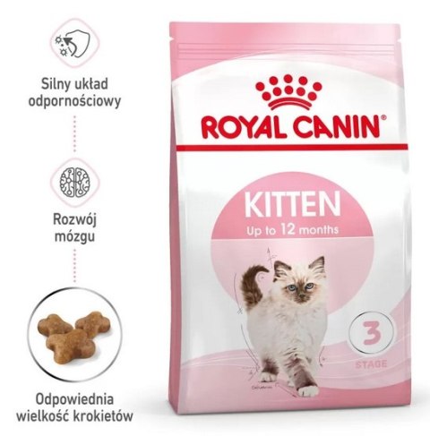Royal Canin Kitten karma sucha dla kociąt od 4 do 12 miesiąca życia 2kg Royal Canin Kitten karma sucha dla kociąt od 4 do 12 miesiąca życia 2kg
