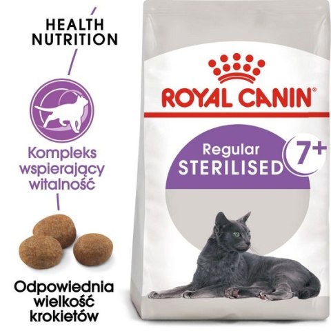 Royal Canin Sterilised 7+ karma sucha dla kotów dorosłych, od 7 do 12 roku życia, sterylizowanych 400g Royal Canin Sterilised 7+ karma sucha dla kotów dorosłych, od 7 do 12 roku życia, sterylizowanych 400g