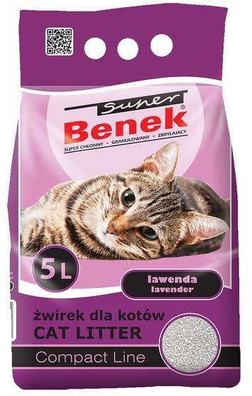 Super Benek Compact Zapachowy Lawenda (ciemny fiolet) 5L Super Benek Compact Zapachowy Lawenda (ciemny fiolet) 5L