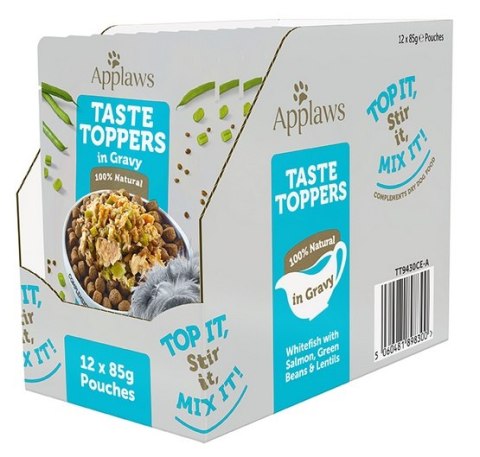 Applaws Taste Toppers Saszetka dla psa - białoryby, łosoś, zielony groszek i soczewica w sosie 85g Applaws Taste Toppers Saszetka dla psa - białoryby, łosoś, zielony groszek i soczewica w sosie 85g
