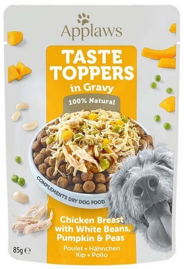 Applaws Taste Toppers Saszetka dla psa - kurczak, fasola, dynia i groszek w sosie 85g Applaws Taste Toppers Saszetka dla psa - kurczak, fasola, dynia i groszek w sosie 85g