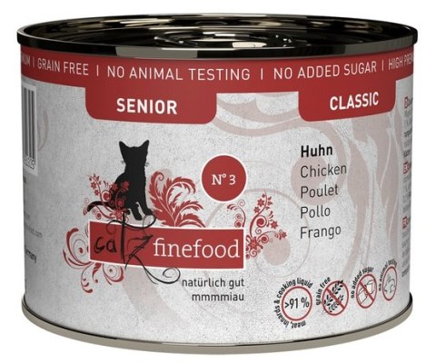 Catz Finefood Classic Senior N.03 Kurczak puszka 200g Catz Finefood Classic Senior N.03 Kurczak puszka 200g