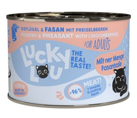 Lucky Lou Lifestage Adult Drób i bażant puszka 200g Lucky Lou Lifestage Adult Drób i bażant puszka 200g