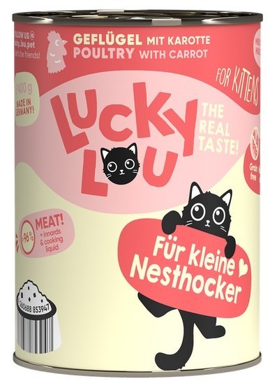 Lucky Lou Lifestage Kitten Drób puszka 400g Lucky Lou Lifestage Kitten Drób puszka 400g