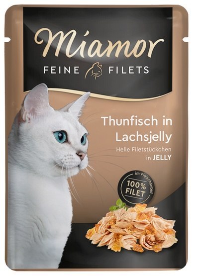 Miamor Feine Filets Tuńczyk & Galaretka łososiowa saszetka 100g Miamor Feine Filets Tuńczyk & Galaretka łososiowa saszetka 100g