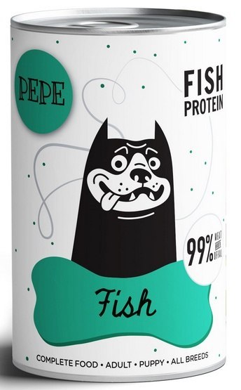 Paka Zwierzaka PEPE Fish (ryby) puszka 400g Paka Zwierzaka PEPE Fish (ryby) puszka 400g
