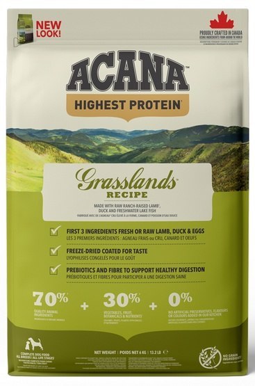 Acana Highest Protein Grasslands Dog 6kg Acana Highest Protein Grasslands Dog 6kg