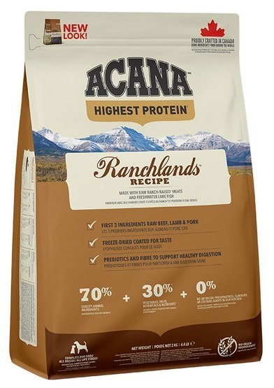 Acana Highest Protein Ranchlands Dog 2kg Acana Highest Protein Ranchlands Dog 2kg