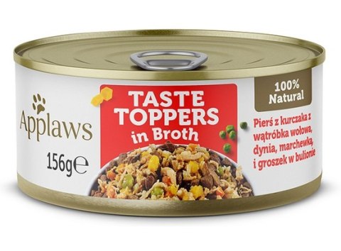 Applaws Dog Taste Toppers puszka z kurczakiem, wątrobą wołową i warzywami 156g Applaws Dog Taste Toppers puszka z kurczakiem, wątrobą wołową i warzywami 156g