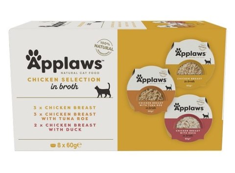 Applaws miseczki dla kota Chicken Selection Multi Pack 8x60g Applaws miseczki dla kota Chicken Selection Multi Pack 8x60g