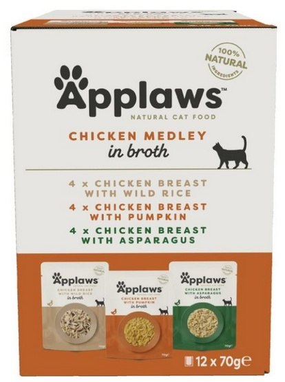 Applaws saszetki dla kota Chicken Selection Multi Pack 12x70g Applaws saszetki dla kota Chicken Selection Multi Pack 12x70g