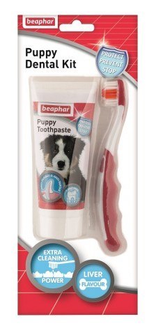 Beaphar Puppy Dental Kit - szczoteczka i pasta do zębów 50g Beaphar Puppy Dental Kit - szczoteczka i pasta do zębów 50g