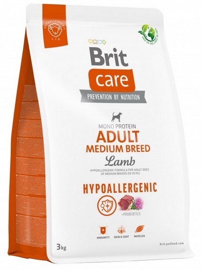 Brit Care Hypoallergenic Adult Medium Lamb 3kg Brit Care Hypoallergenic Adult Medium Lamb 3kg