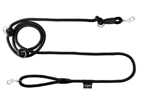 CHABA Smycz linka regulowana - 14mm x 138/260cm czarna CHABA Smycz linka regulowana - 14mm x 138/260cm czarna