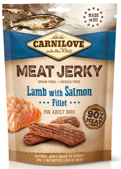 Carnilove Dog Jerky Lamb & Salmon Fillet - jagnięcina i filet z łososia 100g Carnilove Dog Jerky Lamb & Salmon Fillet - jagnięcina i filet z łososia 100g