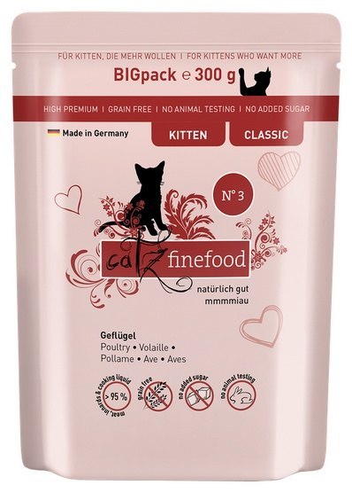 Catz Finefood Classic Kitten N.03 Drób saszetka 300g Catz Finefood Classic Kitten N.03 Drób saszetka 300g