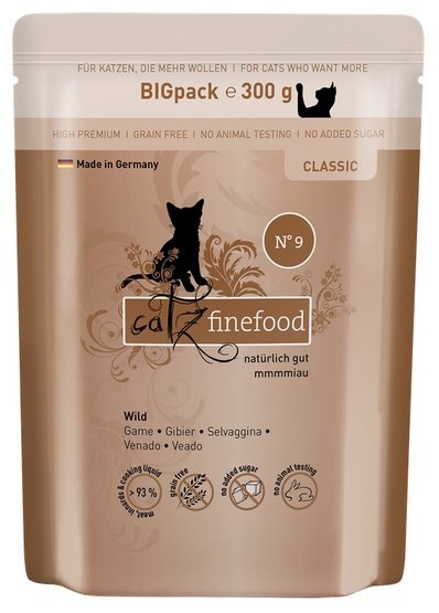 Catz Finefood Classic N.09 Dziczyzna saszetka 300g Catz Finefood Classic N.09 Dziczyzna saszetka 300g