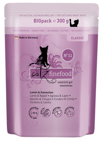 Catz Finefood Classic N.11 Jagnięcina i Królik saszetka 300g Catz Finefood Classic N.11 Jagnięcina i Królik saszetka 300g