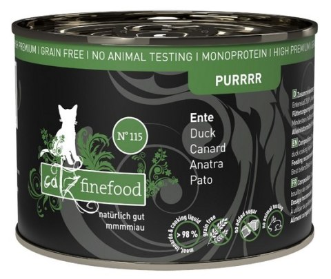 Catz Finefood Purrrr N.115 Kaczka puszka 200g Catz Finefood Purrrr N.115 Kaczka puszka 200g