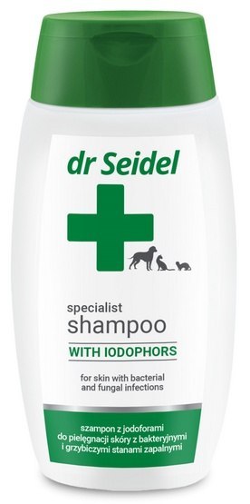 Dr Seidel Szampon dla psów Jodoforowy (również dla kotów i fretek) 220ml Dr Seidel Szampon dla psów Jodoforowy (również dla kotów i fretek) 220ml