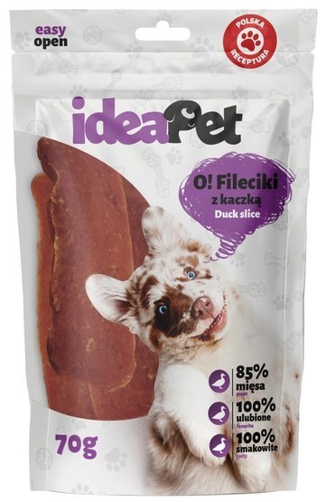 IdeaPet O! Fileciki z kaczką 70g IdeaPet O! Fileciki z kaczką 70g