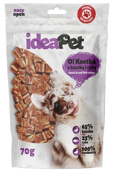 IdeaPet O! Kostka z kaczką i rybą 70g IdeaPet O! Kostka z kaczką i rybą 70g
