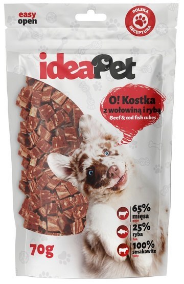 IdeaPet O! Kostka z wołowiną i rybą 70g IdeaPet O! Kostka z wołowiną i rybą 70g