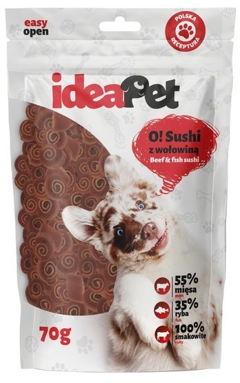 IdeaPet O! Sushi z wołowiną 70g IdeaPet O! Sushi z wołowiną 70g