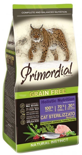 Primordial Cat Grain Free Sterilized Turkey & Herring 6kg Primordial Cat Grain Free Sterilized Turkey & Herring 6kg