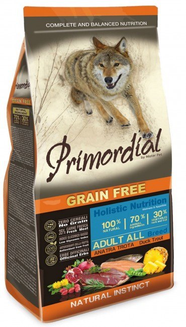 Primordial Dog Grain Free Adult Trout & Duck 2kg Primordial Dog Grain Free Adult Trout & Duck 2kg