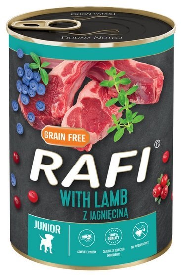Rafi Pies Junior Jagnięcina puszka 400g Rafi Pies Junior Jagnięcina puszka 400g