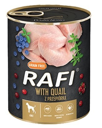 Rafi Pies Przepiórka puszka 800g Rafi Pies Przepiórka puszka 800g