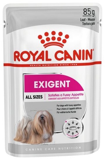 Royal Canin Exigent karma mokra dla wybrednych psów dorosłych, wszystkich ras, pasztet saszetka 85g Royal Canin Exigent karma mokra dla wybrednych psów dorosłych, wszystkich ras, pasztet saszetka 85g
