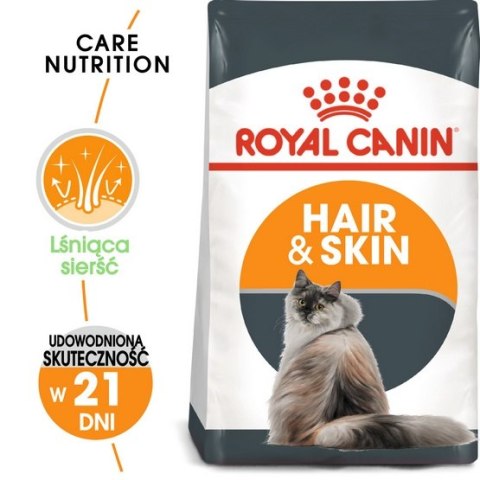 Royal Canin Hair&Skin Care karma sucha dla kotów dorosłych, lśniąca sierść i zdrowa skóra 2kg Royal Canin Hair&Skin Care karma sucha dla kotów dorosłych, lśniąca sierść i zdrowa skóra 2kg